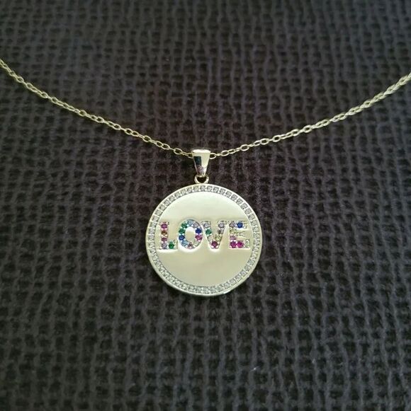 Gioielli Jewelry - Gioielli LOVE❤ Disc📀 Pendant Necklace